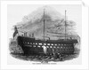 The hulk 'Warrior' (1781) anchored off Woolwich by unknown