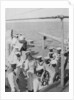 Somali crewmen on the quaterdeck of HMS 'Venus' in Singapore in 1916 by unknown