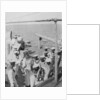 Somali crewmen on the quaterdeck of HMS 'Venus' in Singapore in 1916 by unknown