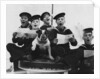 Warspite' boys singing, accompanied by the vessel's mascot by unknown