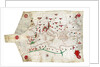 Portulan chart of Mediterranean Sea and NE Atlantic, this is the oldest portulan in the National Maritime Museum's collections by Jacopo Bertran