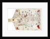 Portulan chart of Mediterranean Sea and NE Atlantic, this is the oldest portulan in the National Maritime Museum's collections by Jacopo Bertran