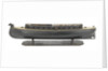 Full hull model of a floating battery gunboat (circa 1850); model is decked by unknown