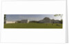 Panoramic view of National Maritime Museum, Queen's House and the Royal Observatory (ROG), with visitors on lawns by National Maritime Museum