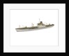 A waterline model of a cargo vessel by Reginald Carpenter