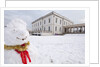 Snowman with The Queen's House in the background by National Maritime Museum