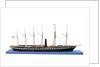 Ship model of the passenger/cargo vessel SS 'Great Britain' (1843) by Bassett-Lowke Ltd