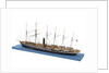 Ship model of the passenger/cargo vessel SS 'Great Britain' (1843) by Bassett-Lowke Ltd