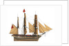 Model of a warship (1805), Frigate, 38 guns by unknown