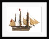 Model of a warship (1805), Frigate, 38 guns by unknown