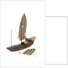 A model of a cargo vessel; River Junk, China by unknown