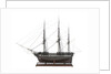 Warship, frigate 38 gun 'Seahorse' (1794) by unknown