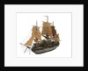Warship; 74 guns by William Haines