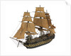 Warship; 74 guns by William Haines