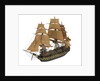 Warship; 74 guns by William Haines