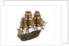 Warship; 74 guns by William Haines