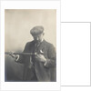 Cust demonstrating his Patent Rangefinder, circa 1904 by unknown
