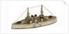 Instructional waterline recognition model of Japanese battleship HIJMS 'Fuji' (1896) by Gerald John Blake