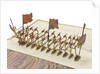 Folding model and plan of the 'Gurland' (1721) by Unknown