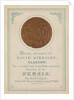 Medal awarded to David Kirkaldy, Glasgow.  For a correct and beautifully executed drawing of the Persia by unknown