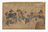 Officers of H.M. Brigantine 'Bonetta' on board a hulk by British School