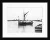 The 'Olive May' (1920), a port bow view of the barge stopped with sails furled by Anonymous