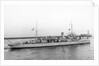 Photograph of the HMS 'Stoke' leaving Malta in January 1937 by Grand Studio