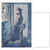 Informal pose in the wheelhouse by John Kingsley Cook