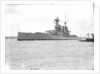 HMS 'Tiger' (1913), battlecruiser, a port bow view by unknown