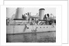 Scout cruiser HMS 'Skirmisher' (1905) close up amidships by unknown
