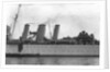 Heavy cruiser HMS 'Berwick' (1926), close up amidships by unknown