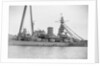 Coast defence battleship 'Gustaf V' (Swe, 1918) close-up amidships by unknown