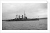 Battleship HMS 'Triumph' (1903), at anchor in the Firth of Forth by unknown