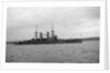 Battleship HMS 'Triumph' (1903), at anchor in the Firth of Forth by unknown