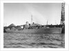Photograph of starboard view just forward of the broadside of HMS 'Rhododendron' (1940) dated pre October 1942 alongside quay. Pendant K78. by unknown