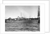 Photograph of starboard view just forward of the broadside of HMS 'Rhododendron' (1940) dated pre October 1942 alongside quay. Pendant K78. by unknown
