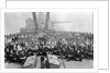 HMS 'Queen Elizabeth' (1913), crew gathered on the quarterdeck by unknown