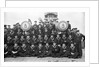 The gun crew of 'A' turret on the forecastle with the barrels of the turret projecting through the group of 'Queen Elizabeth' (1913) by unknown