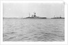 HMS Malaya (1915) in the foreground, armoured cruiser HMS Minotaur (1906) in the distance at anchor in Scapa Flow around February-April 1916 by Unknown