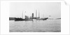 Fishery cruiser 'Muirchu' (Ih, 1908), ex 'Helga', with fishing vessels alongside by unknown