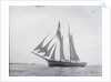 A port side view, taken from well ahead of the beam, of the two masted topsail by Unknown