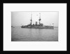 HMS 'Caesar' (1896), battleship, at anchor, awning rigged aft by unknown