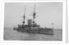 Battleship HMS 'Goliath' (1898) at anchor by unknown