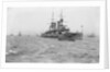 Battleship HMS 'Triumph' (1903) at anchor, slightly distant by unknown