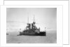 Battleship HMS 'Triumph' (1903) at anchor after a snowstorm by unknown