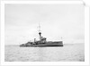 Dreadnought battleship HMS 'Hercules' in 1913, at anchor with awnings amidships and aft by unknown