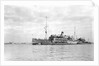 HMS 'Titania' (1915) submarine depot ship, moored at Portland by unknown