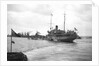 HMS 'Titania' (1915) submarine depot ship, moored at Portland with 6 submarines alongside by unknown