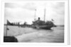 HMS 'Titania' (1915) submarine depot ship, moored at Portland with 6 submarines alongside by unknown