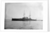Armoured cruiser 'Rurik' (Ru, 1906) at anchor at Portland with awning rigged aft by unknown